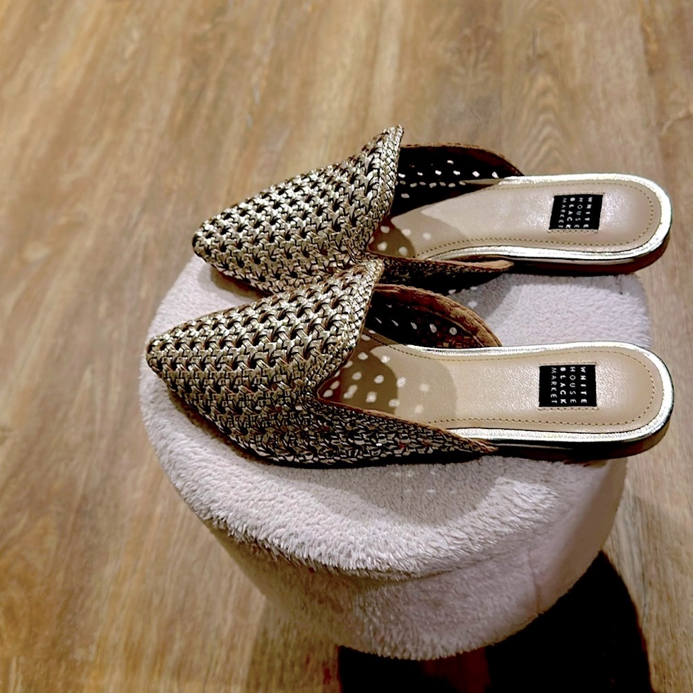 White House Black Market (WHBM) Champagne Sandals